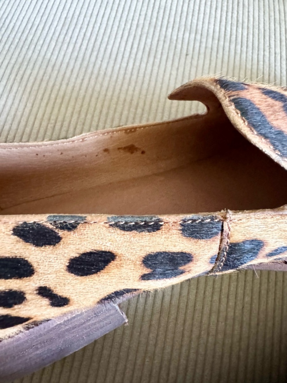 Madewell The Frances Loafer Leopard Calf Hair Size 10 - Picture 4 of 12